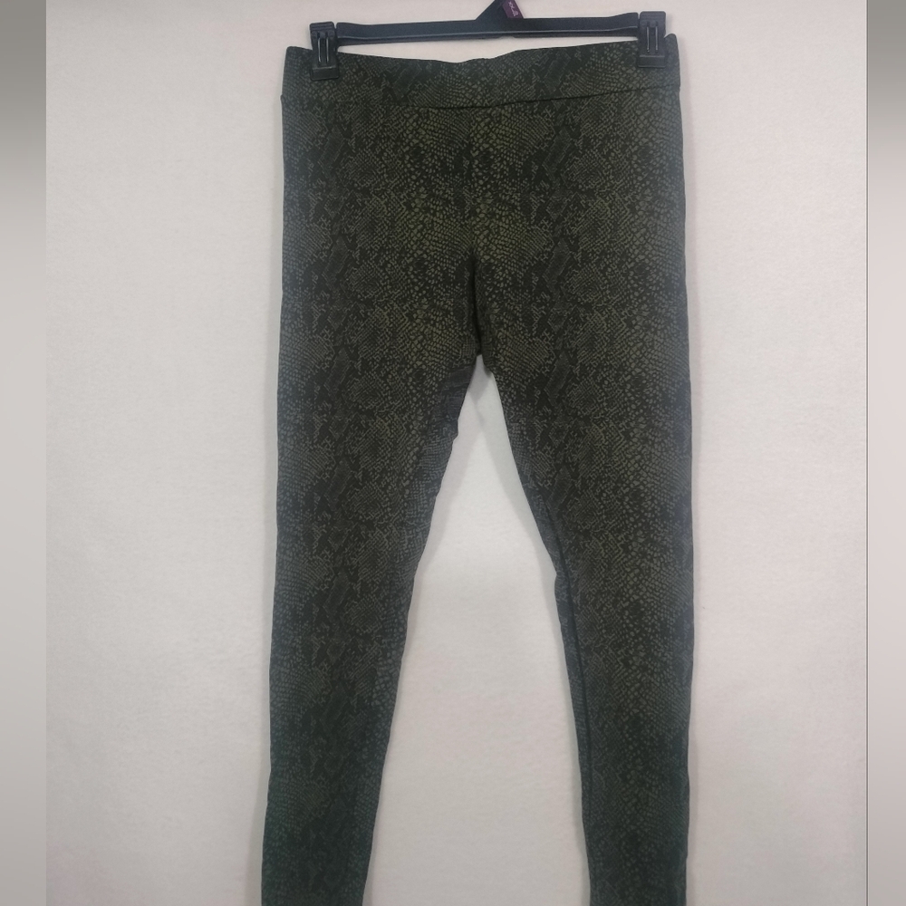 Green Snake Print Leggings